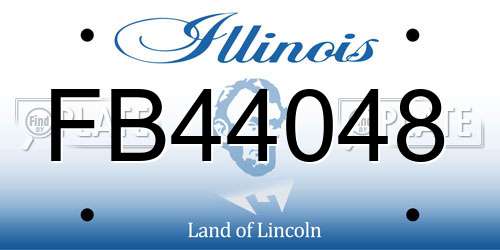FB44048 Illinois License Plate
