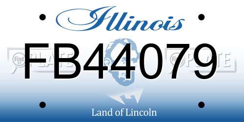 FB44079 Illinois License Plate