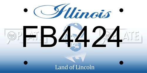 FB4424 Illinois License Plate