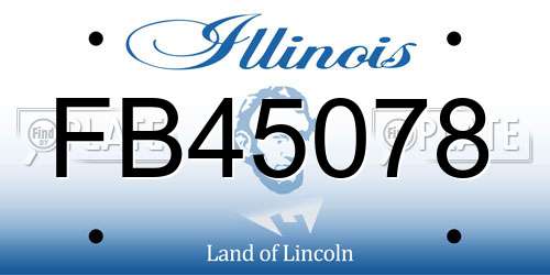 FB45078 Illinois License Plate