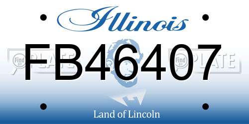 FB46407 Illinois License Plate