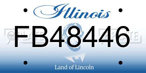 FB48446 Illinois License Plate