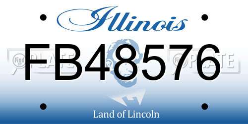 FB48576 Illinois License Plate