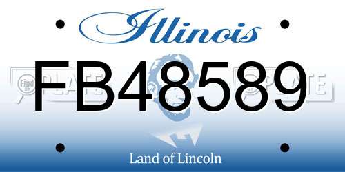 FB48589 Illinois License Plate