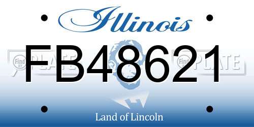 FB48621 Illinois License Plate