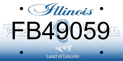 FB49059 Illinois License Plate