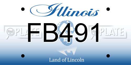 FB491 Illinois License Plate