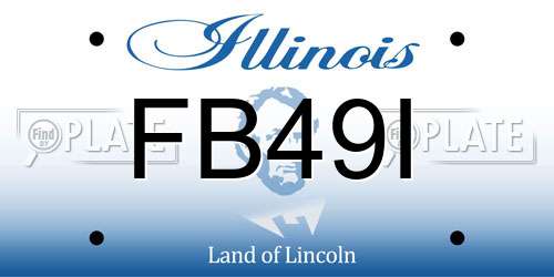 FB49I Illinois License Plate