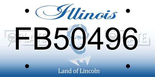 FB50496 Illinois License Plate