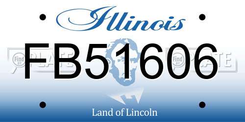 FB51606 Illinois License Plate