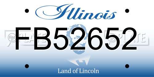 FB52652 Illinois License Plate