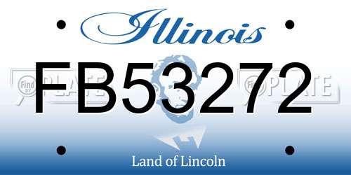 FB53272 Illinois License Plate