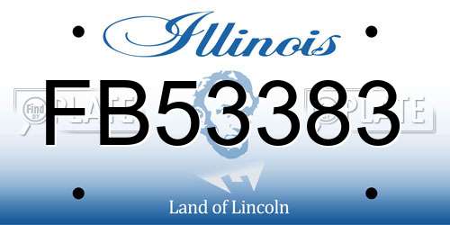 FB53383 Illinois License Plate