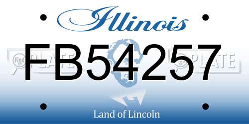 FB54257 Illinois License Plate