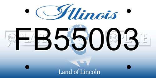 FB55003 Illinois License Plate