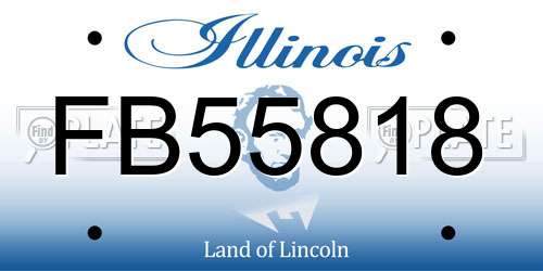 FB55818 Illinois License Plate