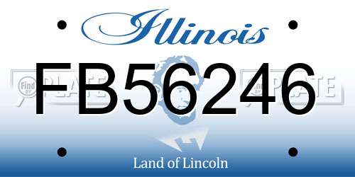 FB56246 Illinois License Plate
