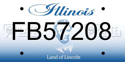 FB57208 Illinois License Plate