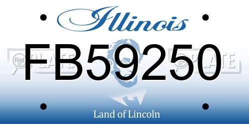 FB59250 Illinois License Plate
