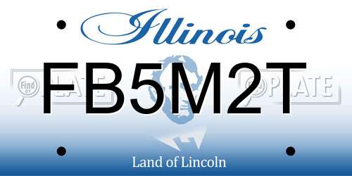 FB5M2T Illinois License Plate