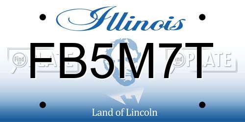 FB5M7T Illinois License Plate