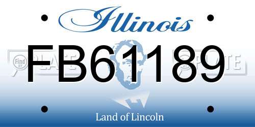 FB61189 Illinois License Plate