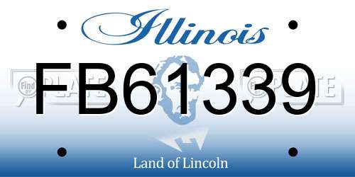 FB61339 Illinois License Plate