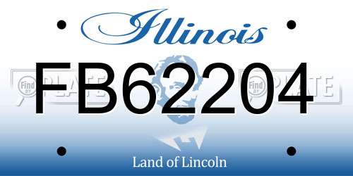 FB62204 Illinois License Plate