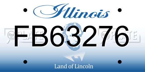 FB63276 Illinois License Plate