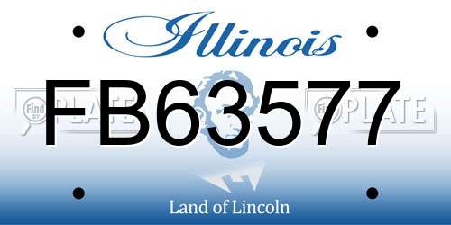 FB63577 Illinois License Plate