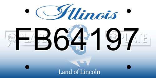FB64197 Illinois License Plate