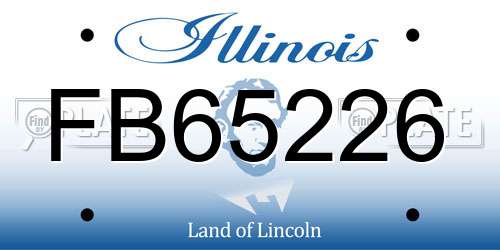 FB65226 Illinois License Plate
