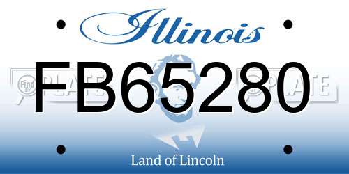 FB65280 Illinois License Plate