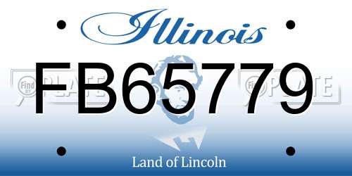 FB65779 Illinois License Plate