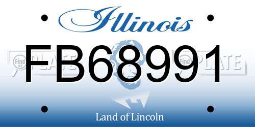FB68991 Illinois License Plate