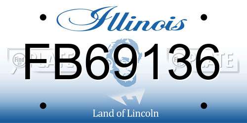 FB69136 Illinois License Plate