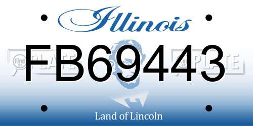 FB69443 Illinois License Plate