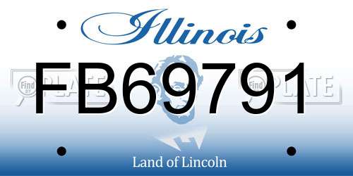 FB69791 Illinois License Plate
