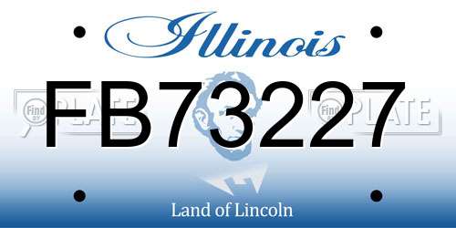 FB73227 Illinois License Plate