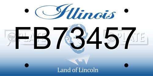 FB73457 Illinois License Plate
