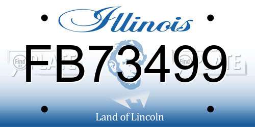 FB73499 Illinois License Plate