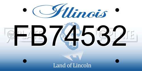 FB74532 Illinois License Plate