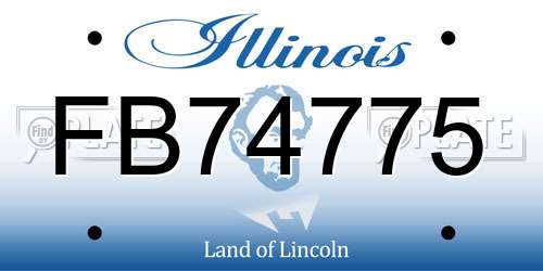 FB74775 Illinois License Plate