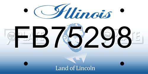 FB75298 Illinois License Plate