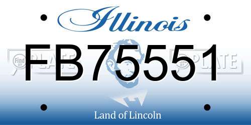 FB75551 Illinois License Plate