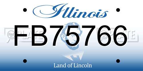 FB75766 Illinois License Plate