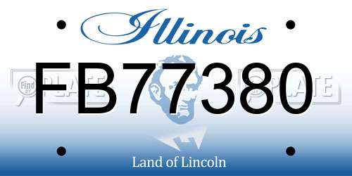 FB77380 Illinois License Plate