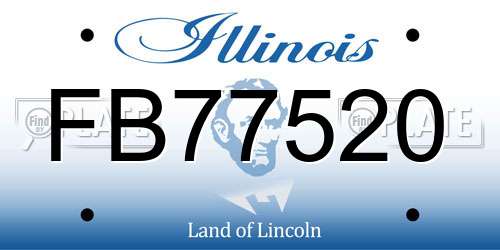 FB77520 Illinois License Plate