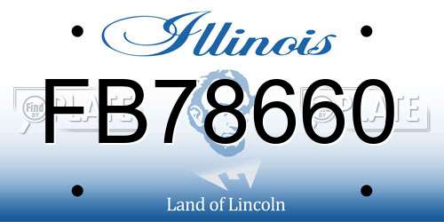 FB78660 Illinois License Plate