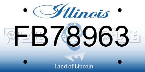 FB78963 Illinois License Plate